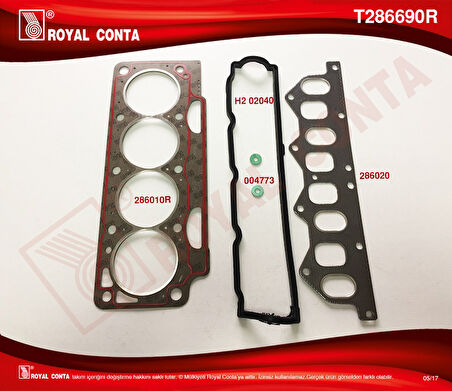 Renault Motor Takım Contası Ust Kecesiz Laguna Megane 1,8 / 2,0 8v (f3p / F3r) Skc Super - Royal T286690r