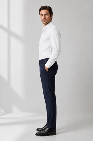 Erkek Slim Fit Edmone Kumaş Pantolon Mc413-Lacivert