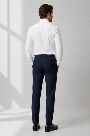 Erkek Slim Fit Edmone Kumaş Pantolon Mc413-Lacivert