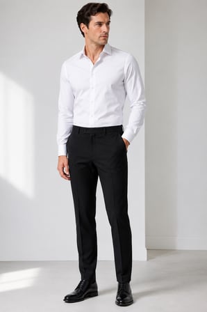 Erkek Slim Fit Edmone Kumaş Pantolon Mc413-Siyah