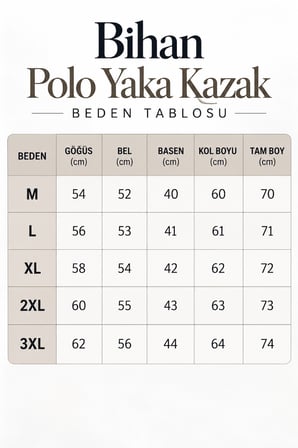 Erkek Polo Yaka Düğmeli Uzun Kollu Triko Kazak 7801-Açık Bej