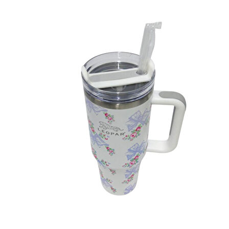 Cooker YK1549 Pipetli 1,2 lt Çelik Bardak Termos Beyaz