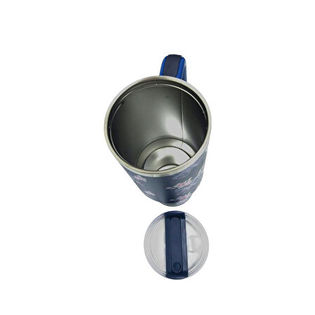 Cooker YK1549 Pipetli 1,2 lt Çelik Bardak Termos Lacivert