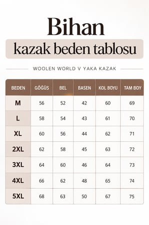 Erkek Önü Geometrik Desenli V Yaka Kazak 7032-Haki