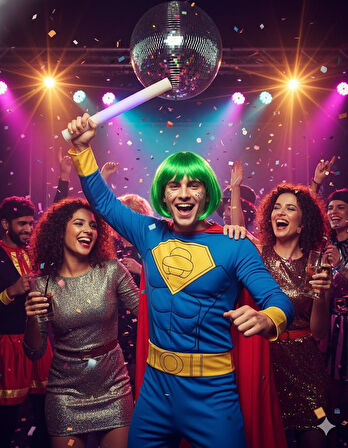 Peruk Küt Saç Kısa Kahküllü 25 Cm Yeşil İçi Astarlı Kafayı Saran 