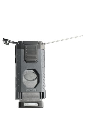 Quantoro Üç Torch Pürmüz Easy S/İğneli/Delicili Kırık Gümüş Metal Puro Çakmağı - TRZ1167