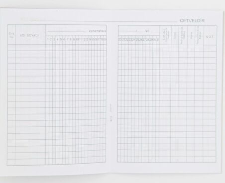 Dilman Puantaj Defteri Aylık Cep Tipi 
