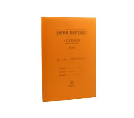 Dilman Ders Defteri Yoklamasız 8 Ders Pp Kapak
