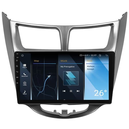 Hyundai Accent Blue Android Multimedya Sistemi (2011-2017) CRV-4260XA Gri Çerçeve