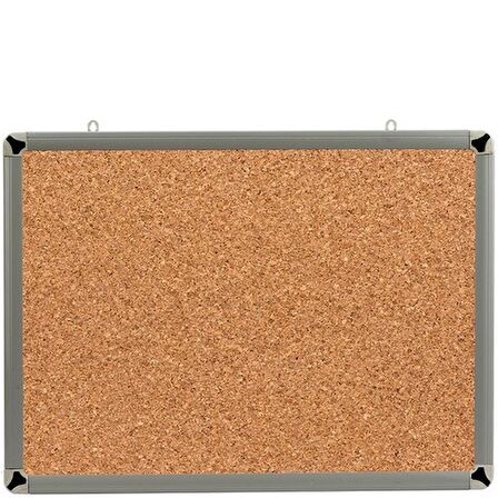 AKYAZI 45x60 ALÜMİNYUM ÇERÇEVE DUVARA MONTE MANTAR PANO (0142)