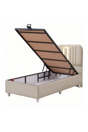 Baza Seti, Porto Ledli Tek Kişilik Baza Başlık Maxi Yatak Seti - 100x200 cm