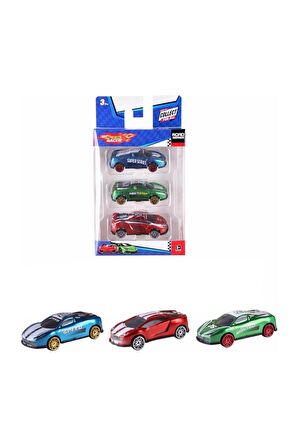 Speed Car 3'lü Metal Die-cast Araba Hot Wheels Benzeri Oyuncak Model Araba Seti