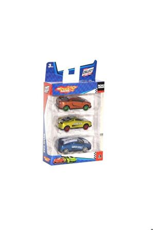 Speed Car 3'lü Metal Die-cast Araba Hot Wheels Benzeri Oyuncak Model Araba Seti