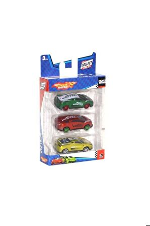 Speed Car 3'lü Metal Die-cast Araba Hot Wheels Benzeri Oyuncak Model Araba Seti