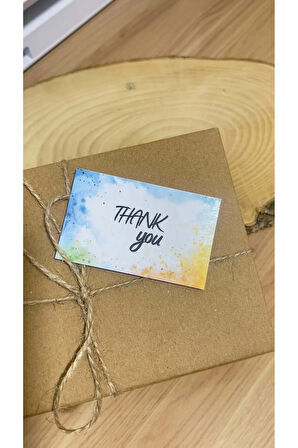 E-Ticaret Teşekkür Kartı Thank You Yazılı 5x8 cm 100 Adet