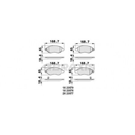 Ford On Fren Balatası Transıt V184 00>06 (arkadan Ceker) - Braxıs Ab0047