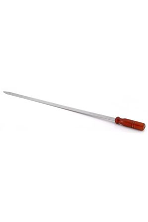 Gönen Çelik Paslanmaz Şiş 1 Adet 2.50 Cm Yası 60 Cm Boy Ahşap Saplı Şiş