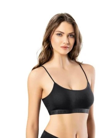 KOTA 6312 İp Askılı Pedli Elastan Yarım Atlet Spor Sütyeni Büstiyer 80 -85 Beden