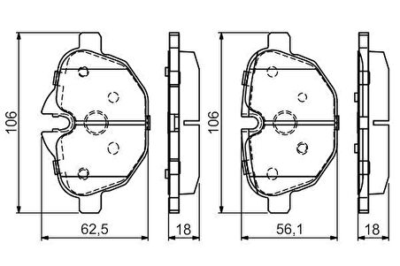 Bmw Fren Balatası Arka Bmw F10 F11 G30 - Valeo 670385