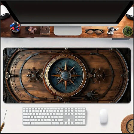70X30 CM DENİZCİ DÜMEN TASARIMI KAYDIRMAZ TABAN SPEED YÜZEY OYUNCU MOUSE PAD GAMİNG