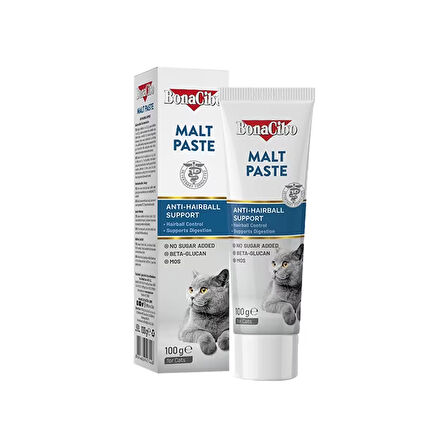 BonaCibo Yetişkin Kediler İçin Tüy Yumağı Oluşumunu Önleyici Malt Macun (100 ml)