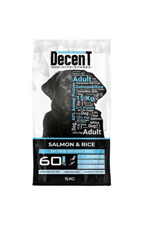 15 KG DECENT YETİŞKİN SOMONLU KÖPEK MAMASI