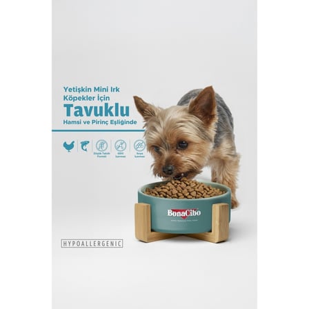 BonaCibo Mini Irk Tavuk Balıklı Köpek Maması 4 Kg