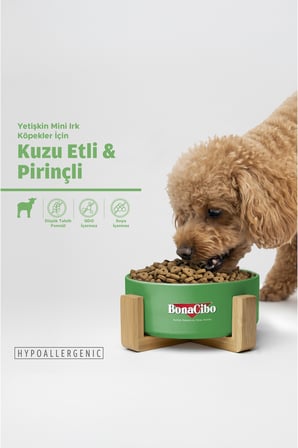 Bonacibo Mini Irk Yetişkin Kuzu Etli ve Pirinçli Köpek Kuru Maması 4 Kg