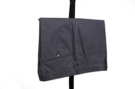 Slim Fit Pamuklu Gri Takım Elbise
