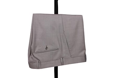 Slim Fit Yünlü Gri Takım Elbise