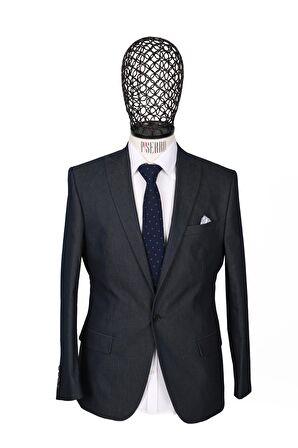 Slim Fit Lacivert Takım Elbise