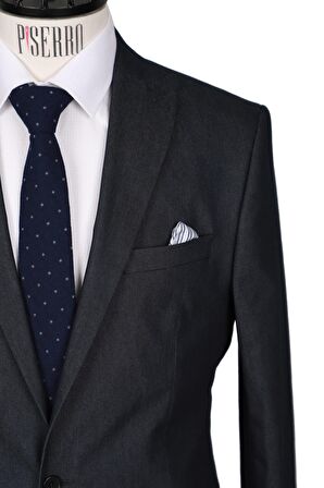 Slim Fit Lacivert Takım Elbise