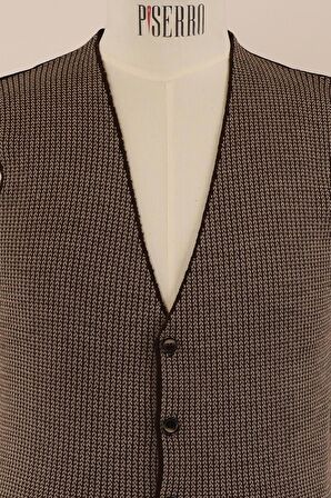 Slim Fit Yünlü Desenli Spor Triko