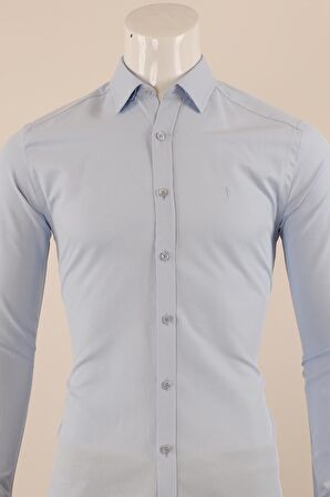 Uzun Kol Slim Fit Desenli Gömlek