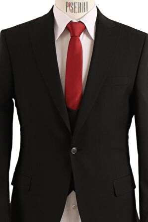 Yelekli Takım Elbise Slim Fit