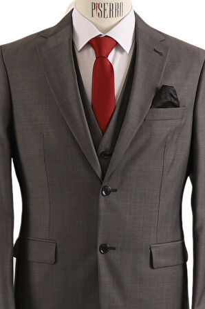 Yelekli Takım Elbise Slim Fit