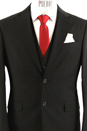 Yelekli Takım Elbise Slim Fit