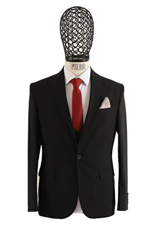 Yelekli Takım Elbise Slim Fit