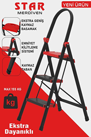 Devecioğlu 3 Basamaklı Star Geniş Basamaklı Merdiven