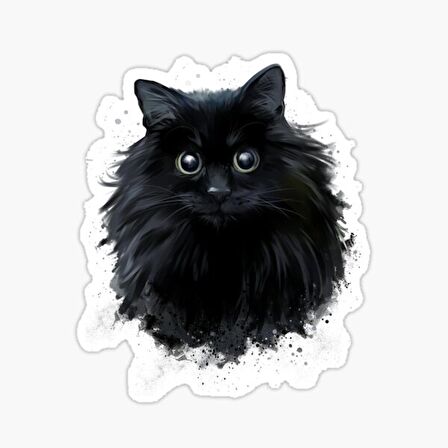 Cins Kedi İran Kedisi Araba Oto Sticker Etiket Renkli V8