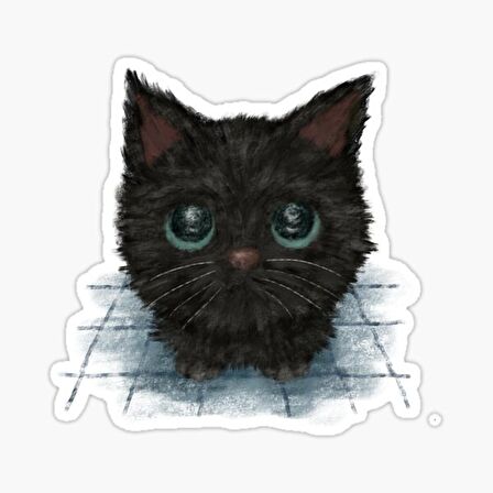 Oto UFak Bebek Kedi Araba Sticker Etiket Renkli V2