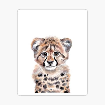 UFak Bebek Kedi Araba Oto Sticker Etiket Renkli C7