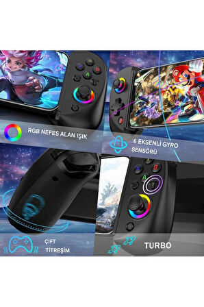 BSP-D8 Bluetooth 5.2 Android/Ios Tablet Telefon Uyumlu Mobil Telefon Tutucu Joystick Gamepad