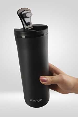 Stevig 2 Go Paslanmaz Çelik Termos Bardak 400 ml ST-201 Travel Mug