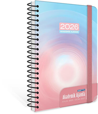 Gıpta 2025 Eylül-2026 Aralık SPİRALLİ Akademik Ajanda 17X24 Cm  Model-4