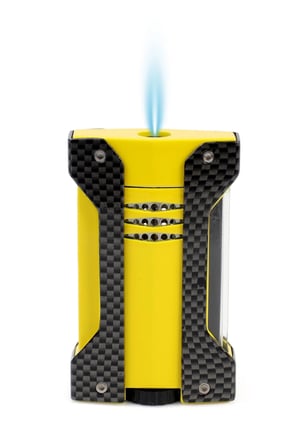 Conquistador Tek Torch Pürmüz Karbon Sarı Defi Extreme Dizayn Metal Puro Çakmağı CNQ-021