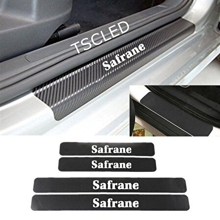 Oto Safrane Karbon Kapı Eşiği Koruma Sticker (4 Adet)