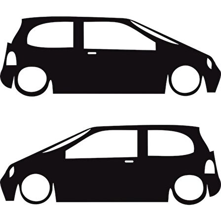 Oto Twingo Basık Araç Sticker