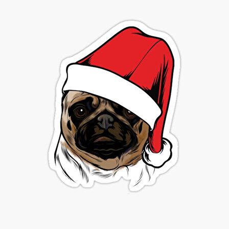 Pug Irkı Cinsi Köpek Sticker Araba Oto Yapıştırması 17CM Z4