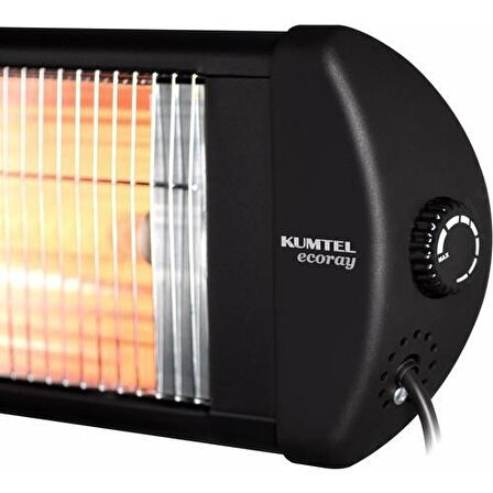 Kumtel Ex-23 Ecoray 2300 W Termostatlı Dış Mekan Elektrikli Duvar Tipi Infrared Isıtıcı 30 m2